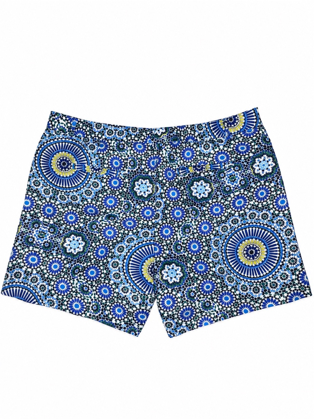 NWT Banana Republic Blue Mosaic Linen Blend Shorts Size 14